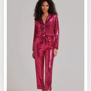 **NWT NADINE MERABI PINK GLITTER SET**